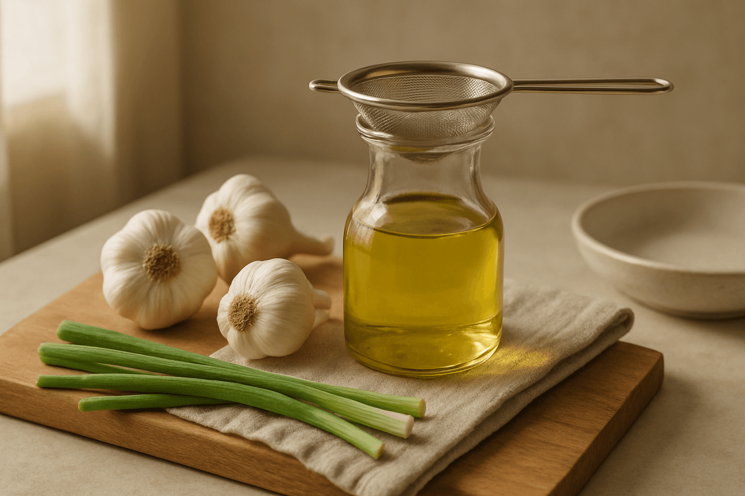 Onion and garlic without the wind: infused oil guide